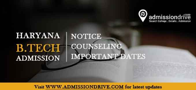 Haryana B.Tech Admission 2024: Eligibility, Notice, Application Form ...